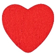 Клейовий елемент Серце червоне